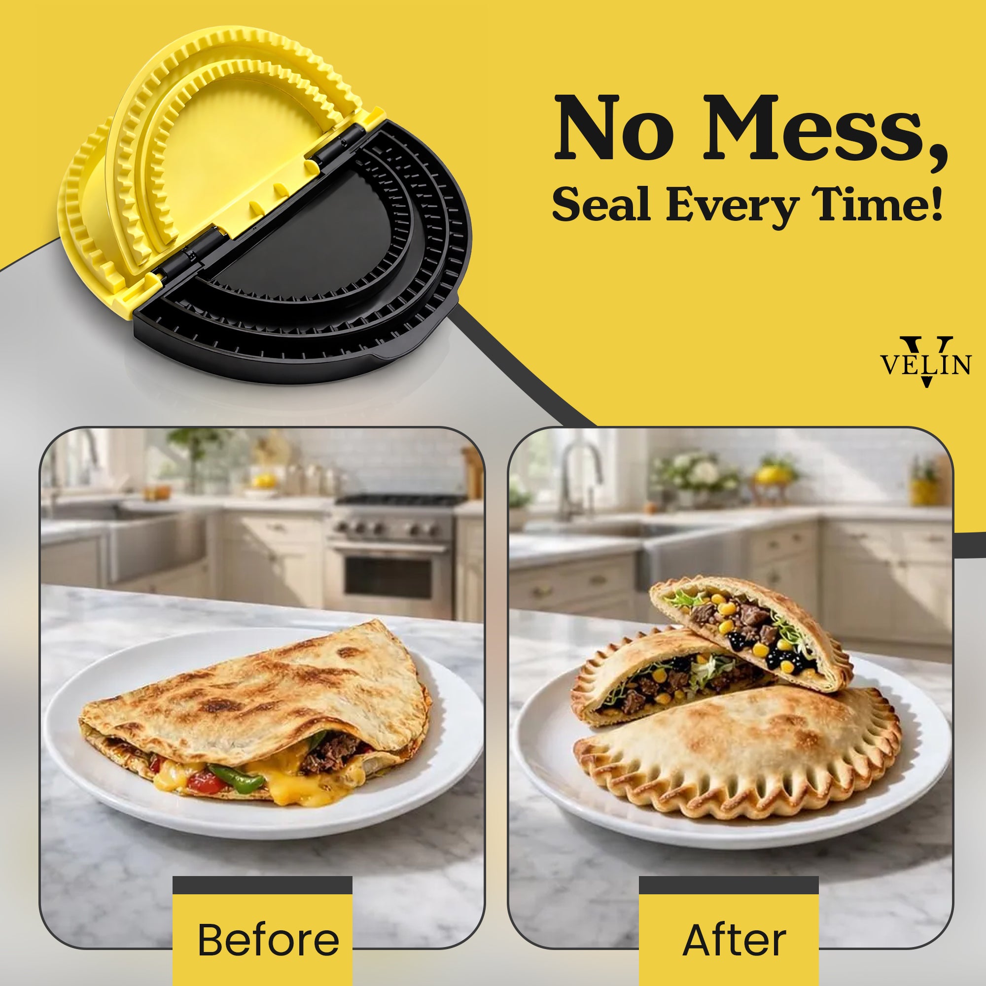 3-in-1 Tortilla Sealer Crimper Press for 6"-8"-10"