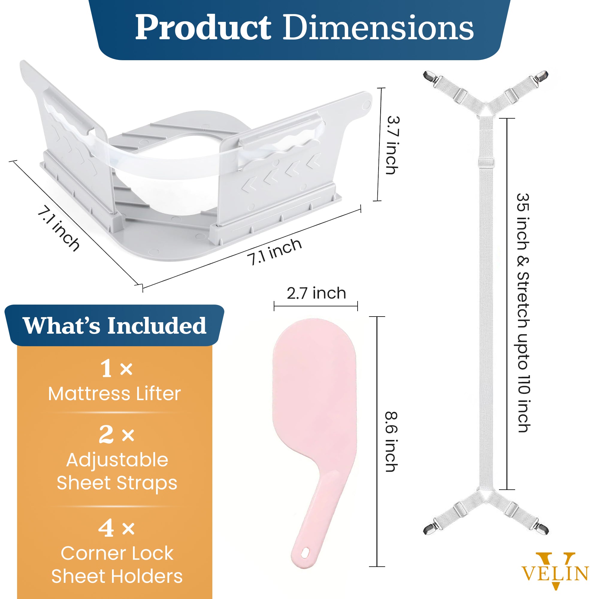 Fitted Sheet Holder – Bed Sheet Holders for Corners with Strong Clips