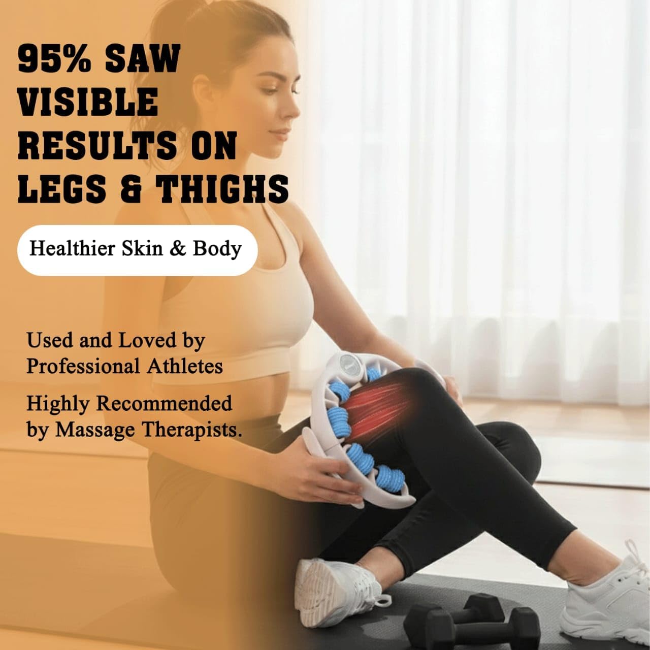 Anti-Cellulite Roller Massager for Legs & Body - Blue