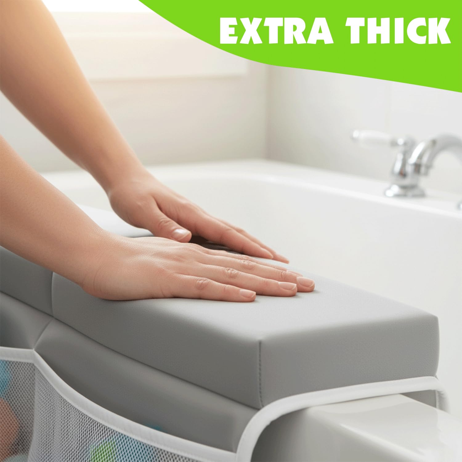 Bath Kneeler and Elbow Rest Pad Set for Baby Bathing