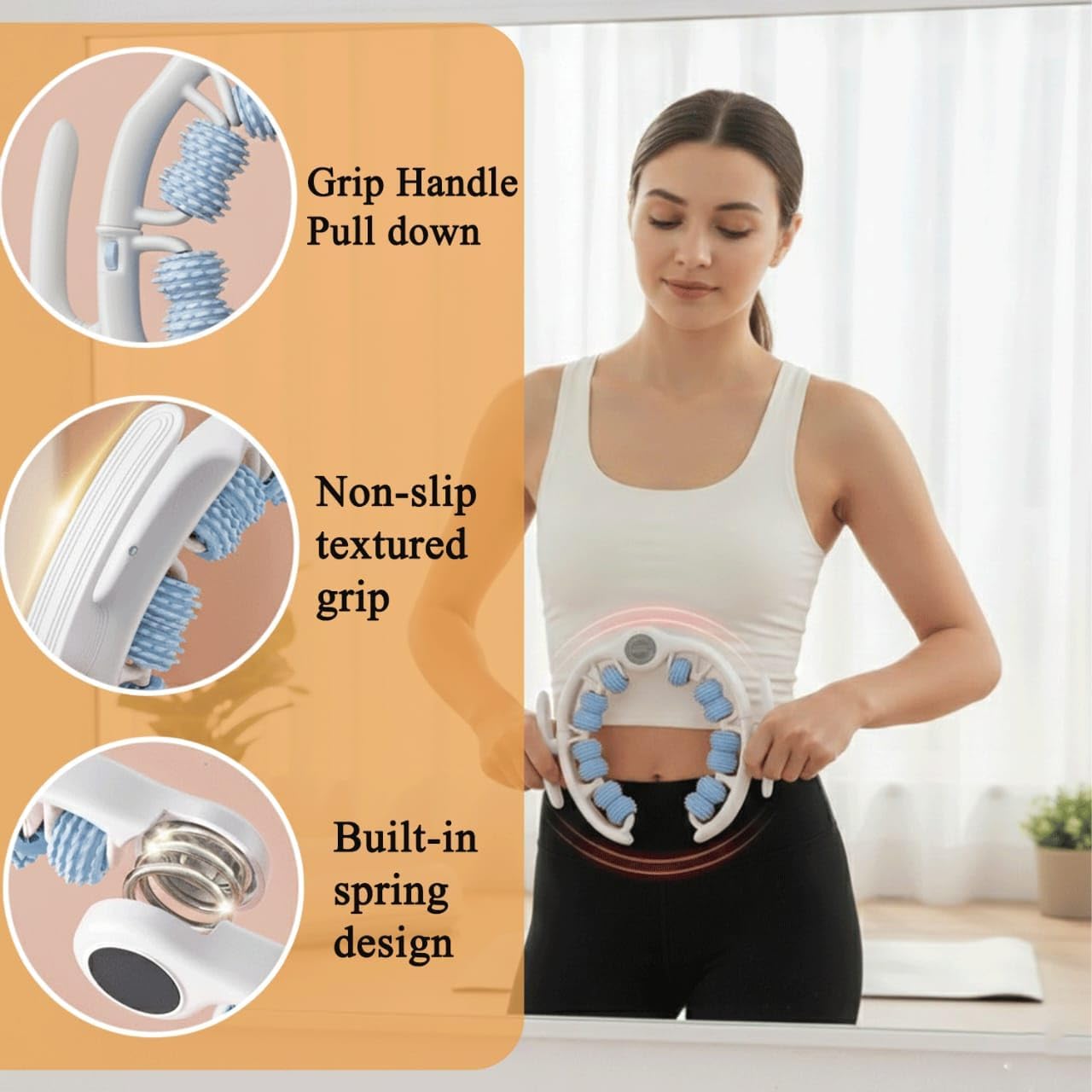 Anti-Cellulite Roller Massager for Legs & Body - Blue