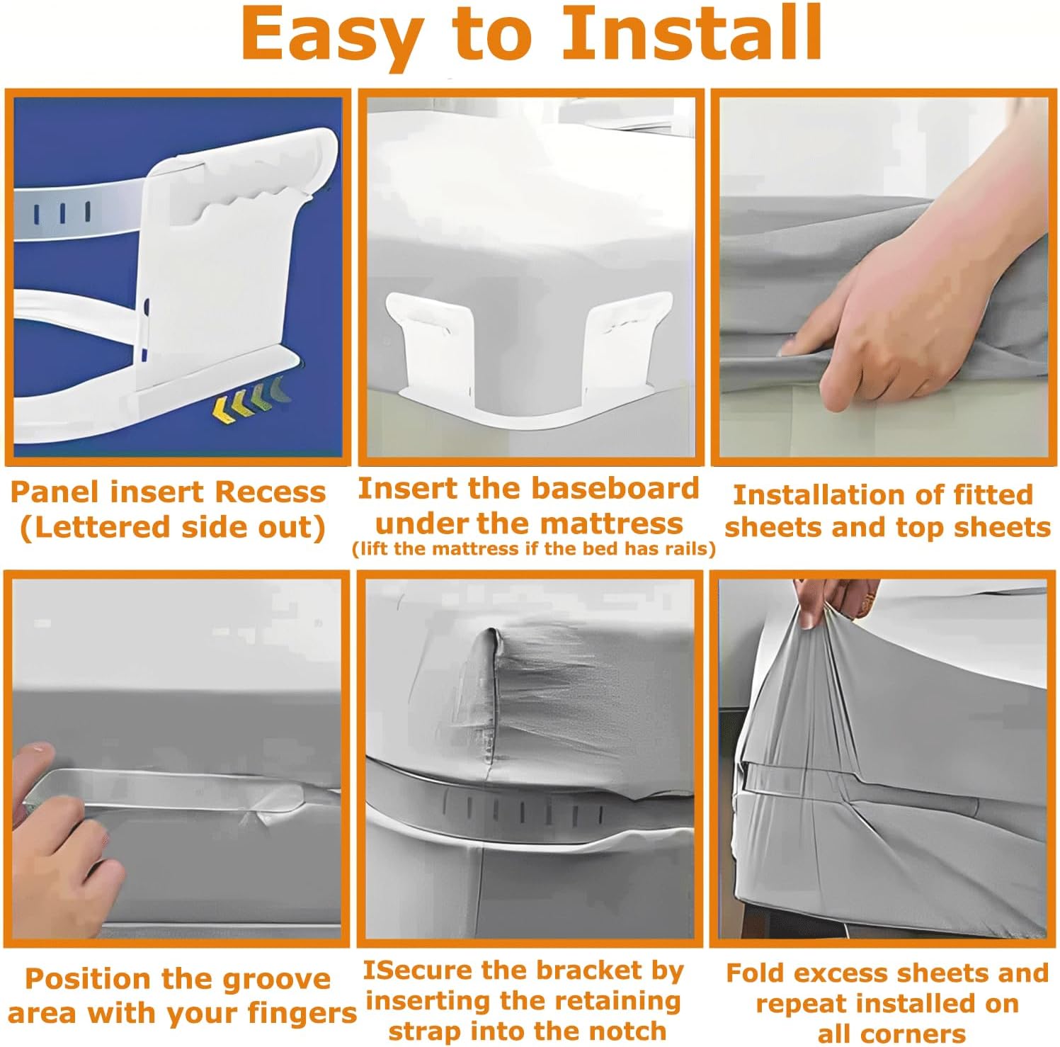 Fitted Sheet Holder – Bed Sheet Holders for Corners with Strong Clips
