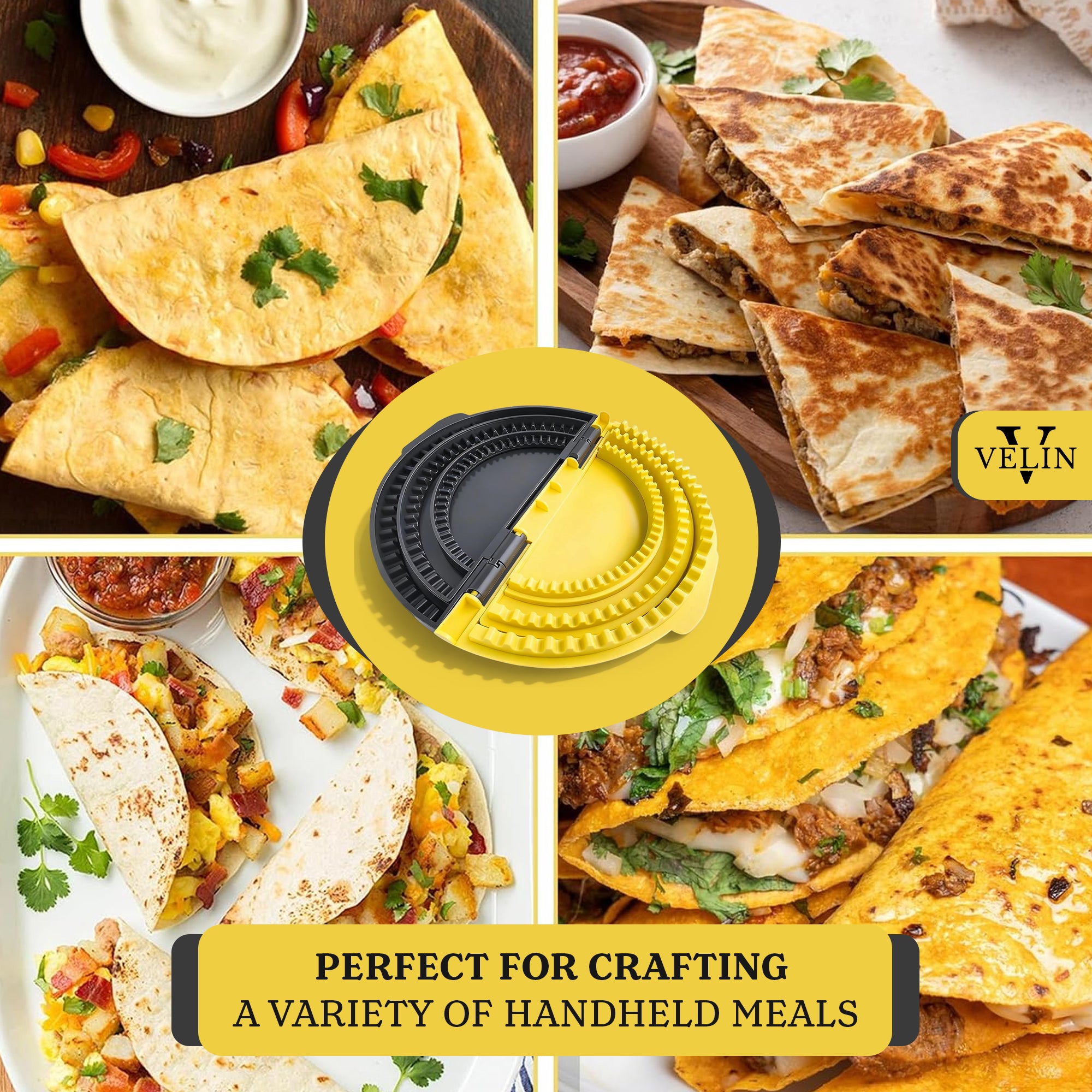 3-in-1 Tortilla Sealer Crimper Press for 6"-8"-10"