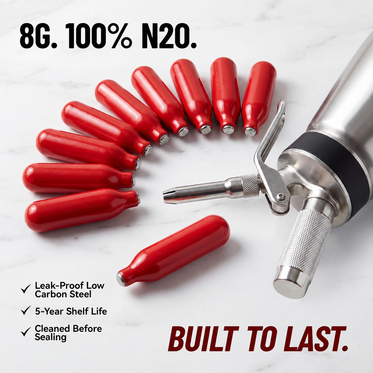 8g Whipped Cream Chargers 10‑Pack